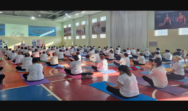 Embassy of India organized a Yoga master class on the occasion of  Women's day on 7 March 2025.